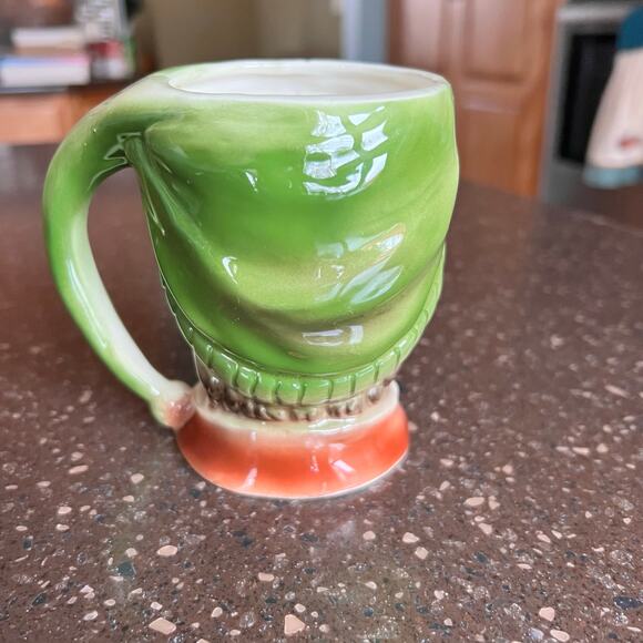 Vintage Green Toby Mug Pirate With Eye Patch Rare Glazed Hand Painted - Picture 2 of 10